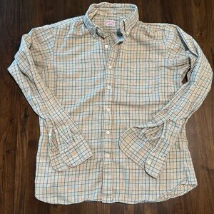 Hamilton Shirt Co. Medium Cream Plaid Button Up Shirt